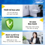 Bồn cầu thông minh CAESAR CD1320 TAF400H nắp rửa điện tử - Ảnh 5