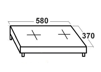 Bản vẽ kích thước Bếp từ đôi SEVILLA SV-20T