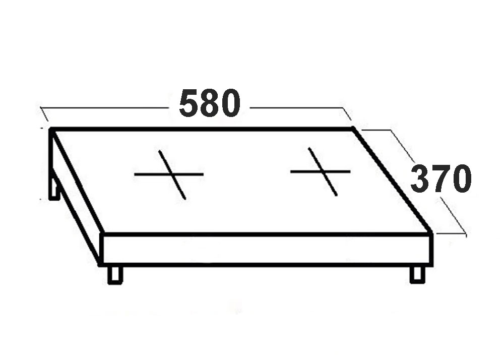 Bếp từ đôi SEVILLA SV-20T 1 Bản vẽ kích thước Bếp từ đôi SEVILLA SV-20T