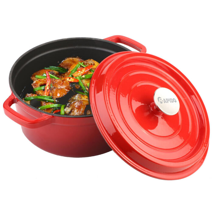 Bộ nồi Rapido RK202224 3 món gang đúc tráng men - Ảnh 2