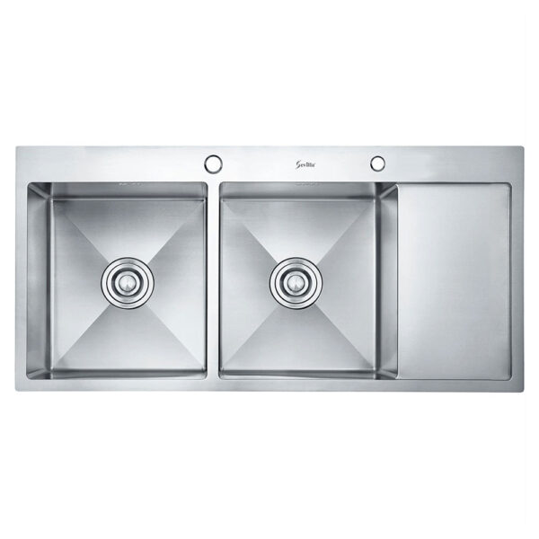 Chậu rửa bát inox Sevilla SV-10045 dương bàn 2 hố 1 bàn