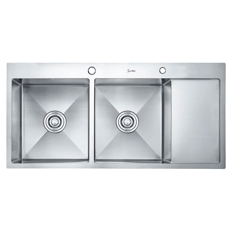 Chậu rửa bát inox Sevilla SV-10045 dương bàn 2 hố 1 bàn