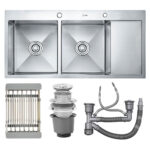 Chậu rửa bát inox Sevilla SV-10045 dương bàn 2 hố 1 bàn - Ảnh 3