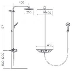 INAX INAX BFV-655T - Vòi sen cây