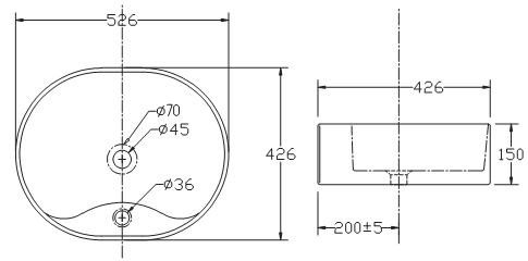 VIGLACERA CD19 - Chậu lavabo đặt bàn 1 Chậu Rửa Mặt Lavabo Viglacera CD19 Đặt Bàn giá rẻ1️⃣