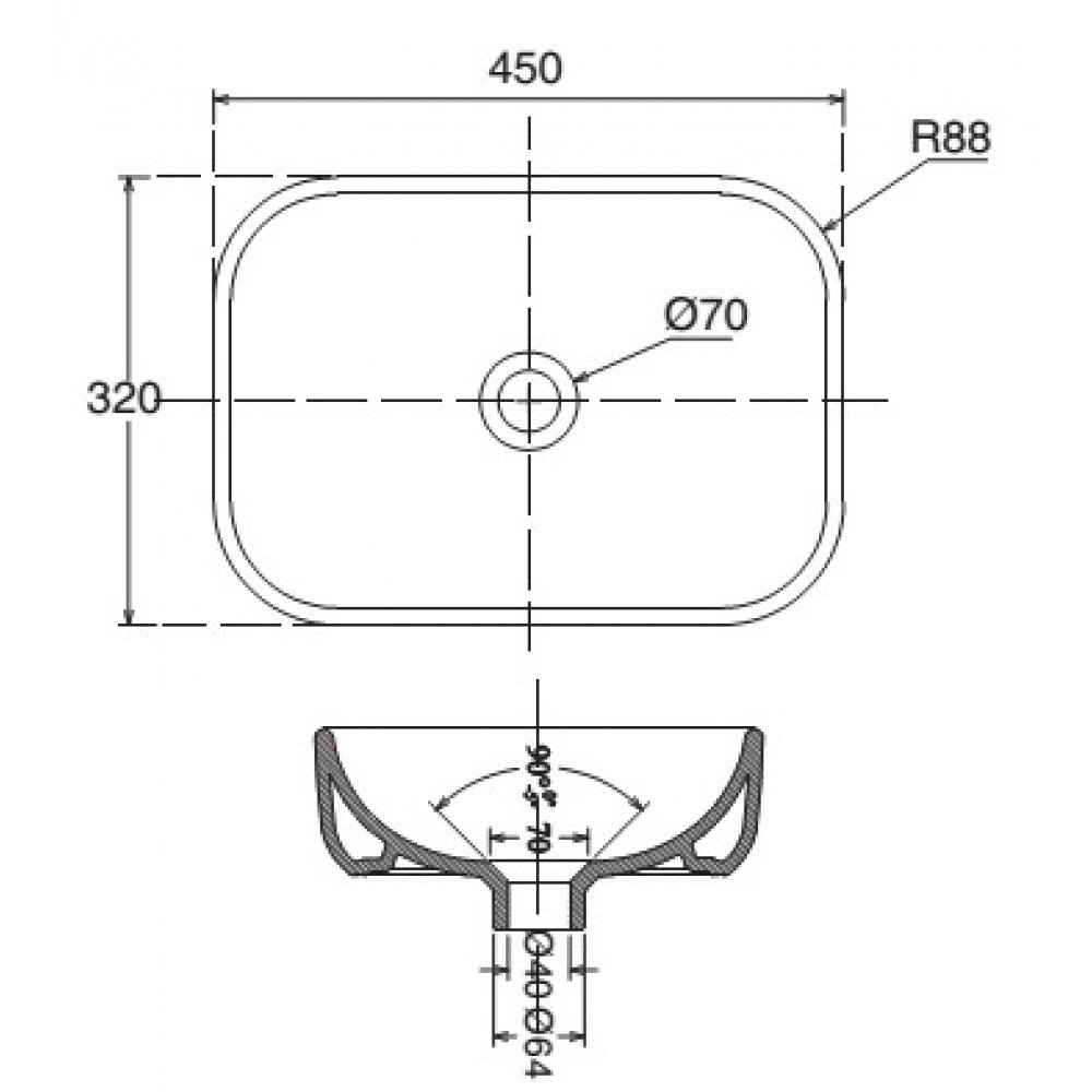 Chậu rửa mặt lavabo Viglacera V25 đặt bàn đá chữu nhật- Tuấn Đức