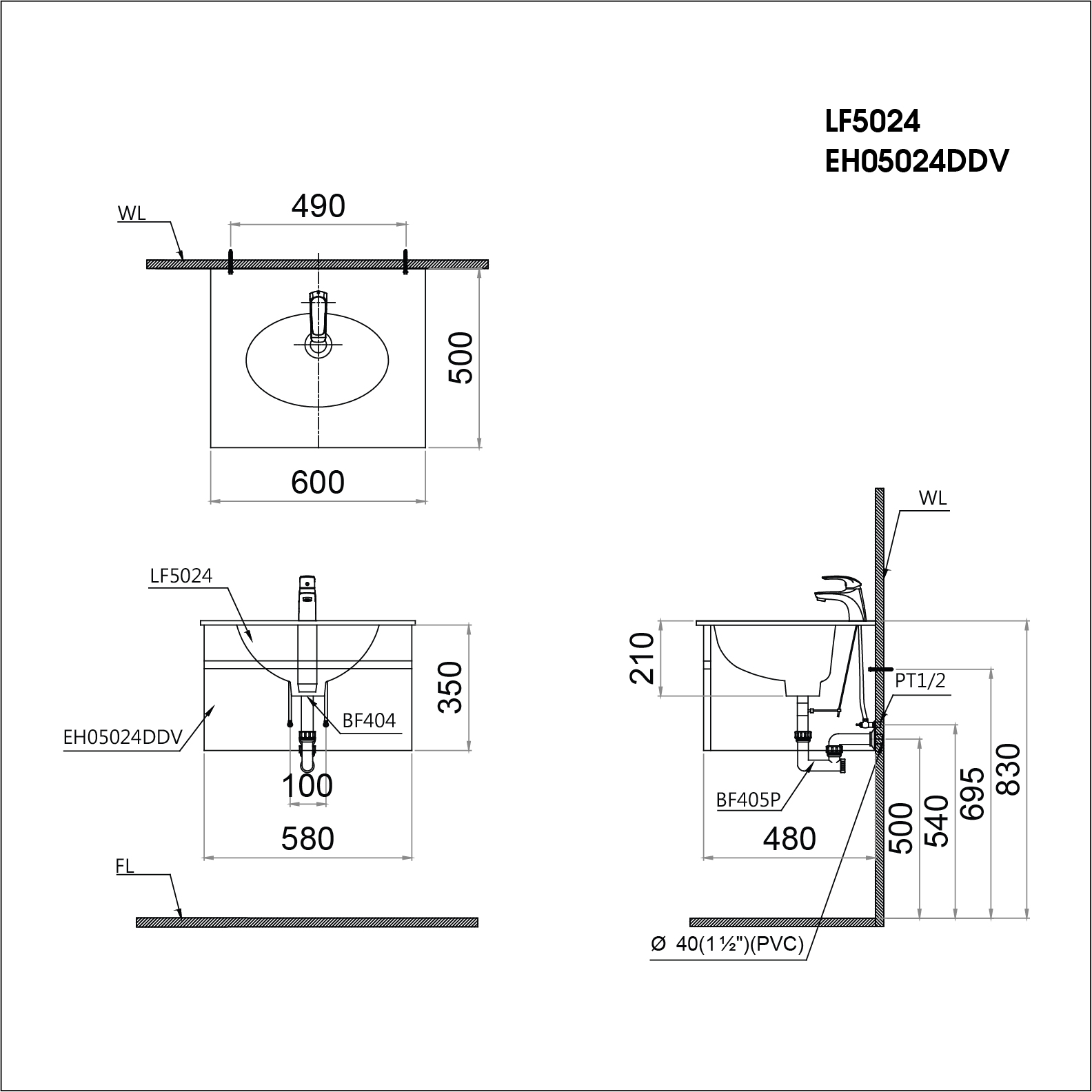 CAESAR EH05024DDV - Tủ lavabo 2 LF5024-EH05024DDV-2020854150