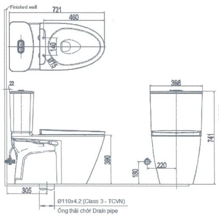 INAX AC-602 CW-S15VN - Bồn cầu thông minh nắp rửa cơ 1 INAX AC-602 CW-S15VN - Bồn cầu thông minh nắp rửa cơ