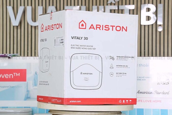 Bình nóng lạnh ARISTON VITALY 15L lít vuông gián tiếp 2.5FE 2500W - Ảnh 3