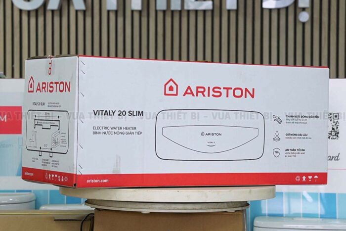 Bình nóng lạnh ARISTON VITALY 20 SLIM 20L lít ngang gián tiếp 2.5FE 2500W - Ảnh 6