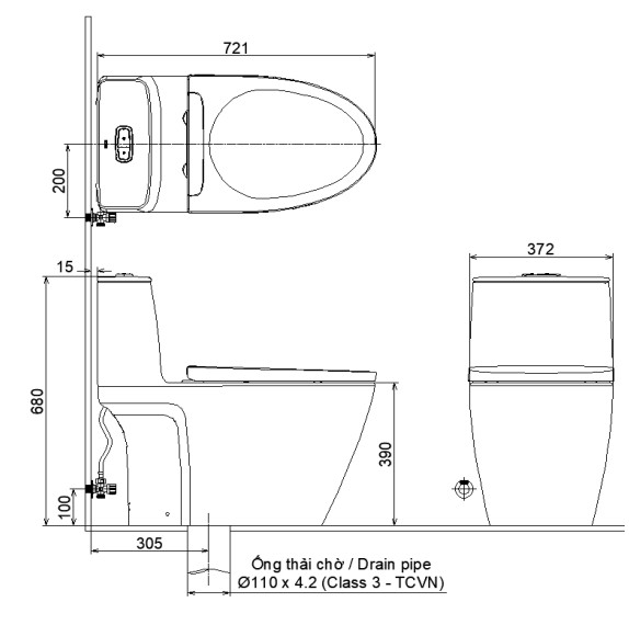 INAX AC-902 CW-H17VN - Bồn cầu thông minh nắp rửa điện tử 2 INAX AC-902 CW-H17VN - Bồn cầu thông minh nắp rửa điện tử
