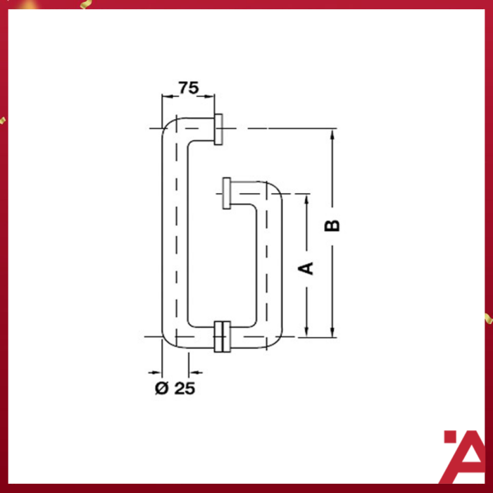 Tay kéo cửa kính phòng tắm HAFELE 499.68.040 - Ảnh 2