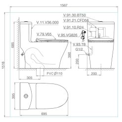 Bản-vẽ-kĩ-thuật-Bồn-cầu-1-khối-VIGLACERA-V36-nắp-êm