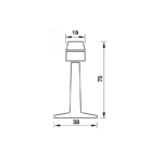 Bản vẽ kích thước Chặn cửa HAFELE 489.70.204