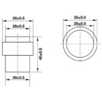 Bản vẽ kích thước Chặn cửa HAFELE 937.56.403
