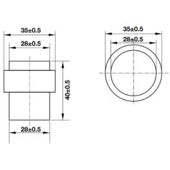 Bản vẽ kích thước Chặn cửa HAFELE 937.56.403