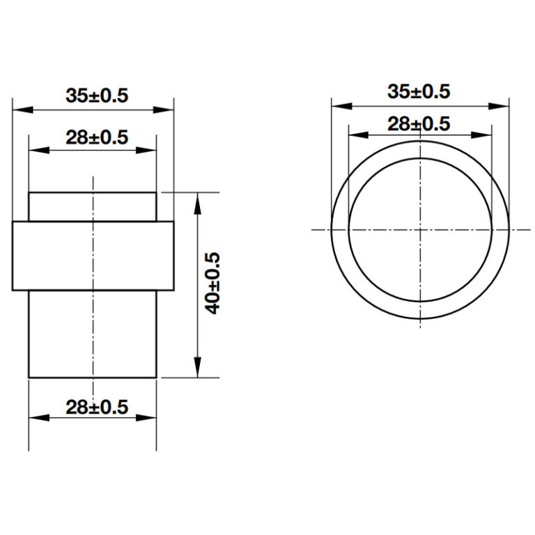 Bản vẽ kích thước Chặn cửa HAFELE 937.56.403