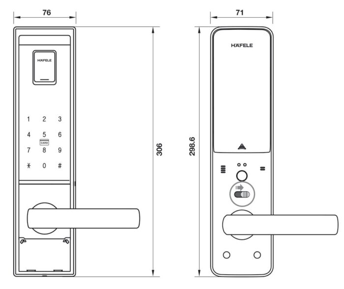 Khóa điện tử HAFELE EL9000-TCS 912.05.378 912.05.360 912.05.376 - Ảnh 4