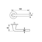 Bản vẽ kích thước Tay nắm cửa HAFELE 903.99.982