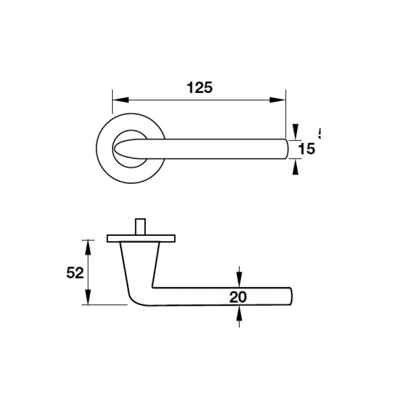 Bản vẽ kích thước Tay nắm cửa HAFELE 903.99.982