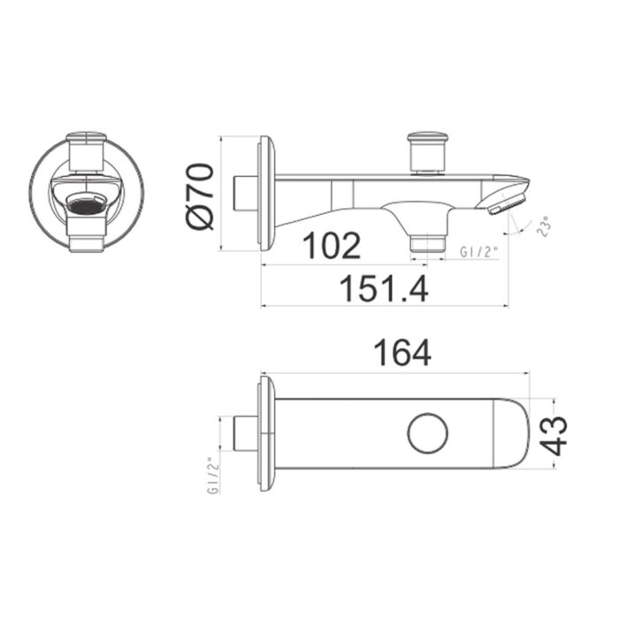 Vòi sen âm tường AMERICAN STANDARD WF-9717 Loven - Ảnh 2