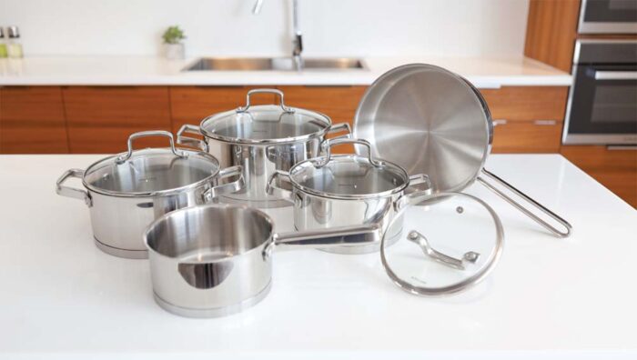 Bộ nồi inox MALLOCA SA-1503 5 món - Ảnh 2