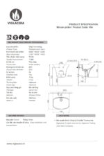 Thông-số-kĩ-thuật-chậu-lavabo-VIGLACERA-V64-liền-chân-treo-tường