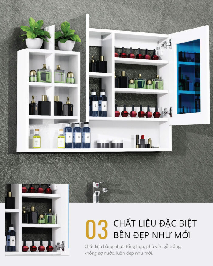 Tủ gương CAESAR EM01100V treo tường - Ảnh 6