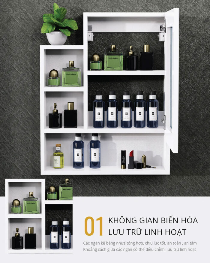 Tủ gương CAESAR EM0160V treo tường - Ảnh 8