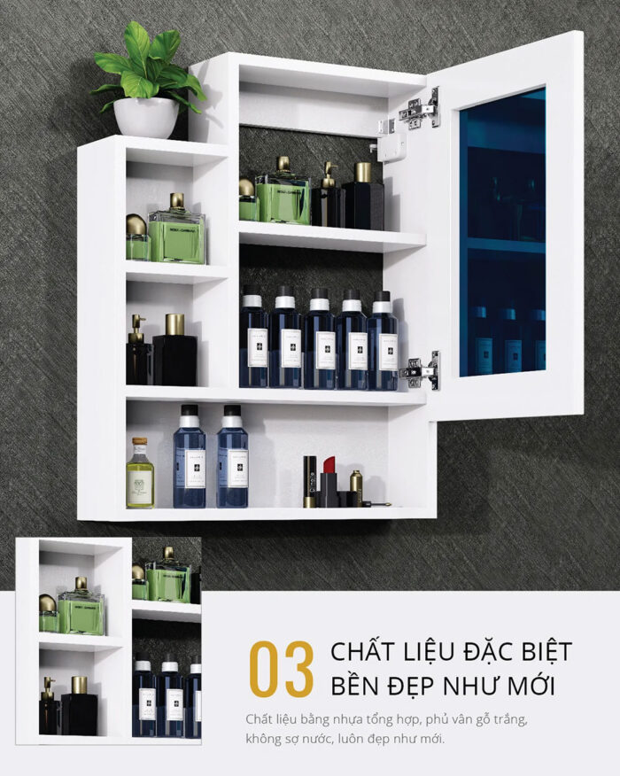 Tủ gương CAESAR EM0160V treo tường - Ảnh 6