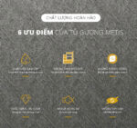 Tủ gương CAESAR EM0180V treo tường - Ảnh 3