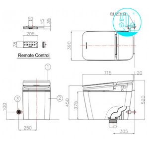 AMERICAN STANDARD KP-8312 PLAT - Bồn cầu thông minh nắp rửa điện tử 1 AMERICAN STANDARD KP-8312 PLAT - Bồn cầu thông minh nắp rửa điện tử