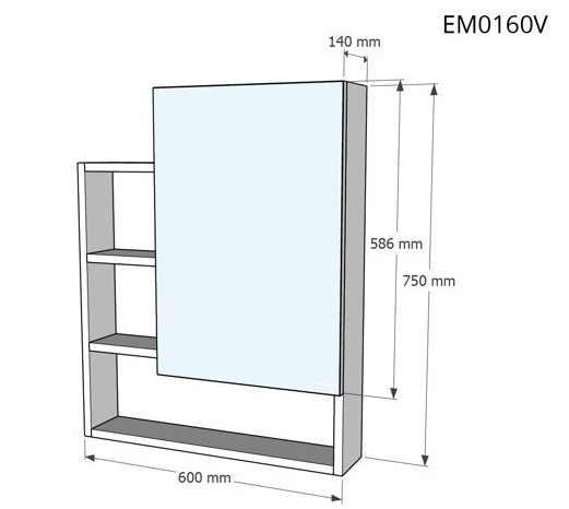 CAESAR EM0160V - Tủ gương