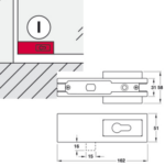 Khóa kẹp chân cửa kính HAFELE 489.81.031 - Ảnh 2