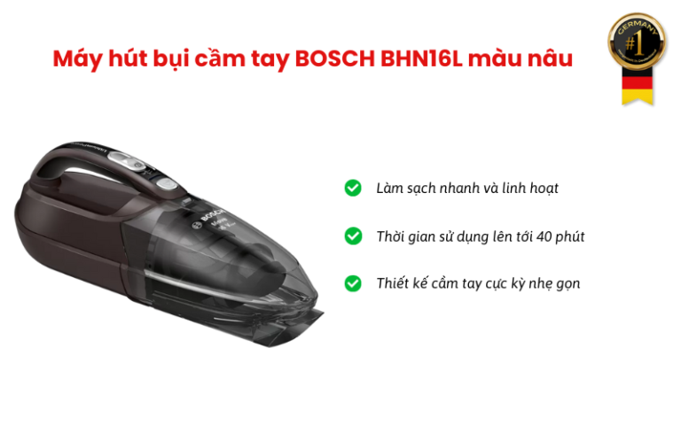 Máy hút bụi cầm tay BOSCH BHN16L nâu
