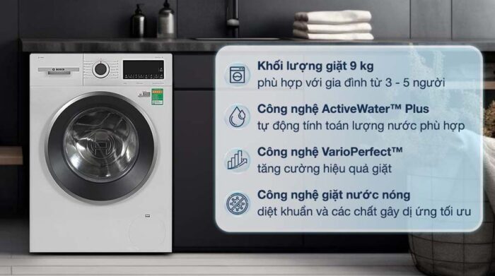 Máy giặt BOSCH WGG244A0SG 9kg serie 6 - Ảnh 2