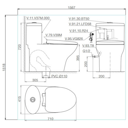 Bản-vẽ-kĩ-thuật-Bồn-cầu-1-khối-VIGLACERA-V37M-V37S-nắp-êm