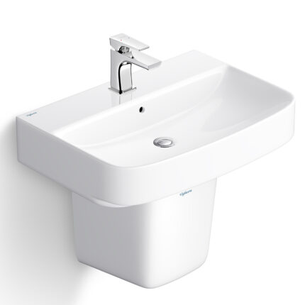 Chậu lavabo treo tường VIGLACERA CD58 kèm chân lửng