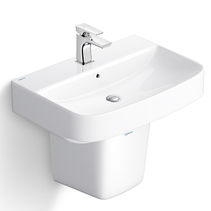 Chậu lavabo treo tường VIGLACERA CD58 kèm chân lửng