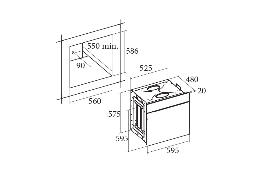 Kich thuoc Lo nuong CM 760 AS WH