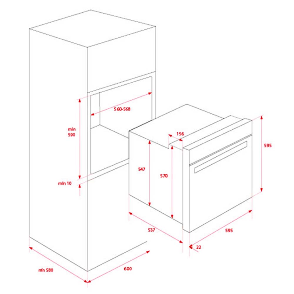 Lò nướng TEKA HLB 840 WHITE âm tủ 1