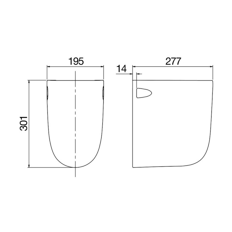Bản vẽ kĩ thuật Chân chậu lavabo VIGLACERA V36 lửng