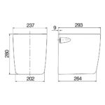 Bản vẽ kĩ thuật Chân chậu lavabo VIGLACERA V37 lửng