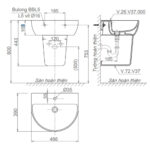 Bản-vẽ-kĩ-thuật-Chậu-rửa-mặt-lavabo-VIGLACERA-V37-kèm-chân-lửng-treo-tường