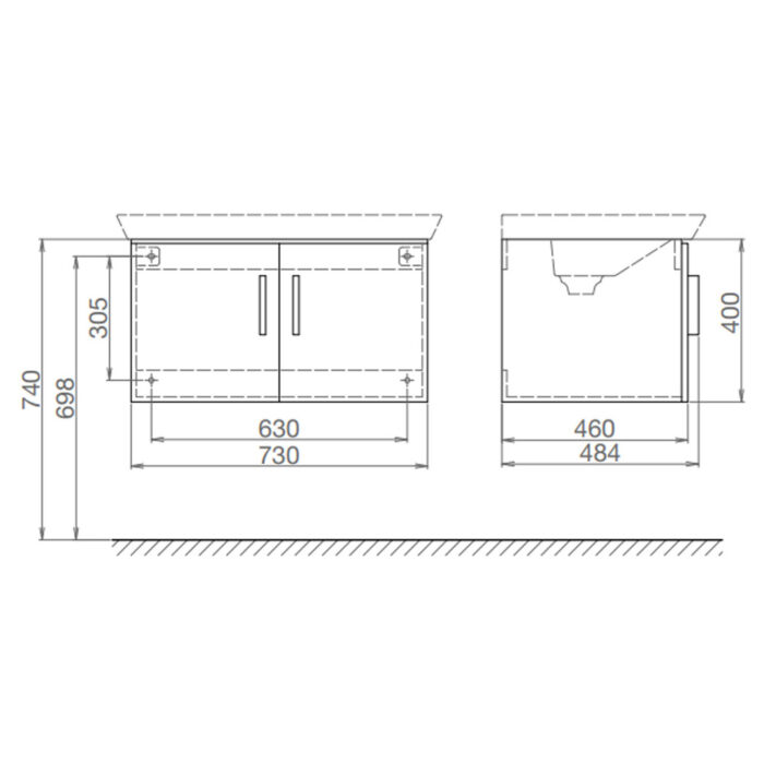 Bản-vẽ-kĩ-thuật-Tủ-lavabo-VIGLACERA-V68-treo-tường