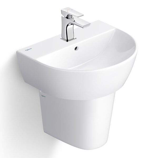 Chậu-lavabo-treo-tường-VIGLACERA-V37-kèm-chân-lửng