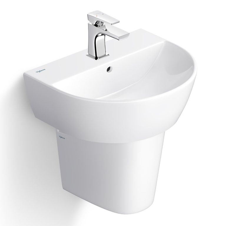 Chậu-lavabo-treo-tường-VIGLACERA-V37-kèm-chân-lửng