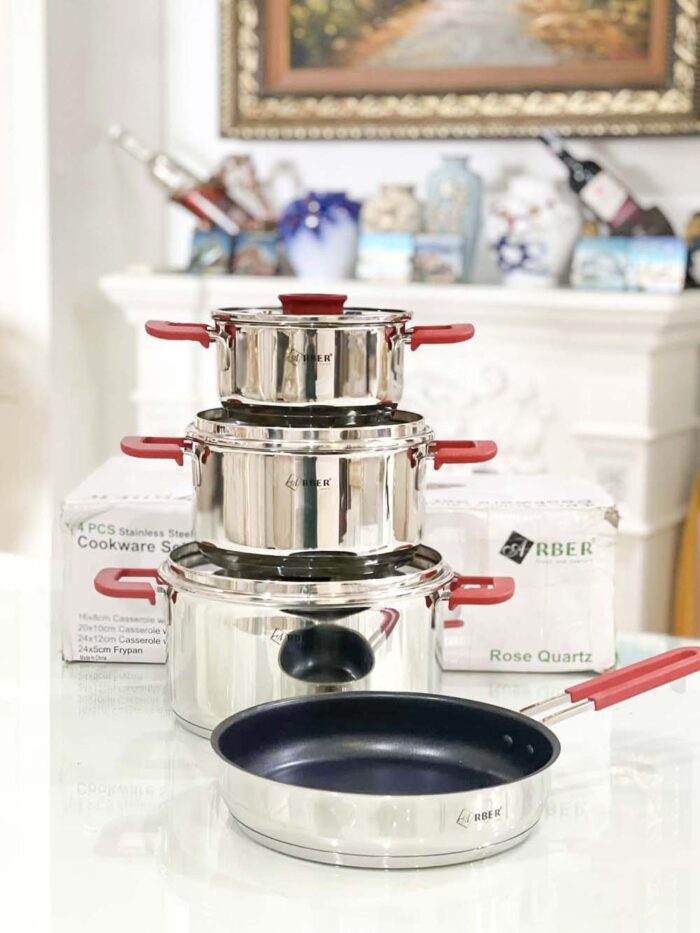 Bộ nồi Arber ROSE QUARTZ 4 món - Ảnh 2