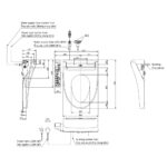 Bản vẽ kỹ thuật Nắp rửa điện tử TOTO TCF23460AAA (W17)