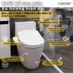 Bồn cầu thông minh CAESAR C1374F TAF400H (CD1374) nắp rửa điện tử - Ảnh 2